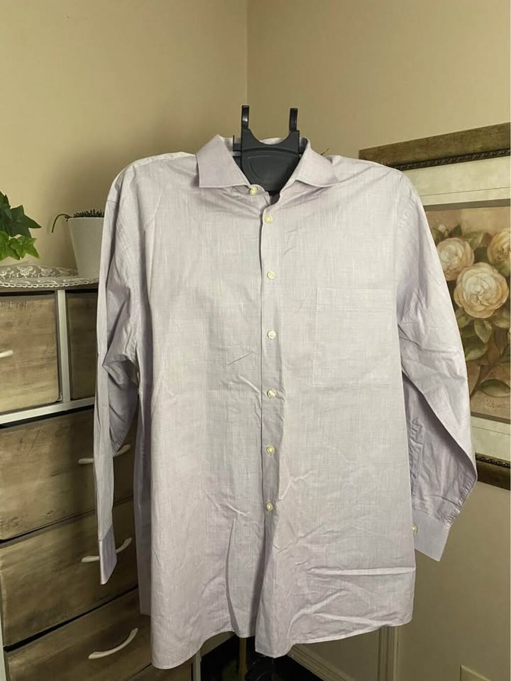 Calvin Klein Regular Fit Men’s Long-Sleeve Casual Shirt-17 1/2 32/33